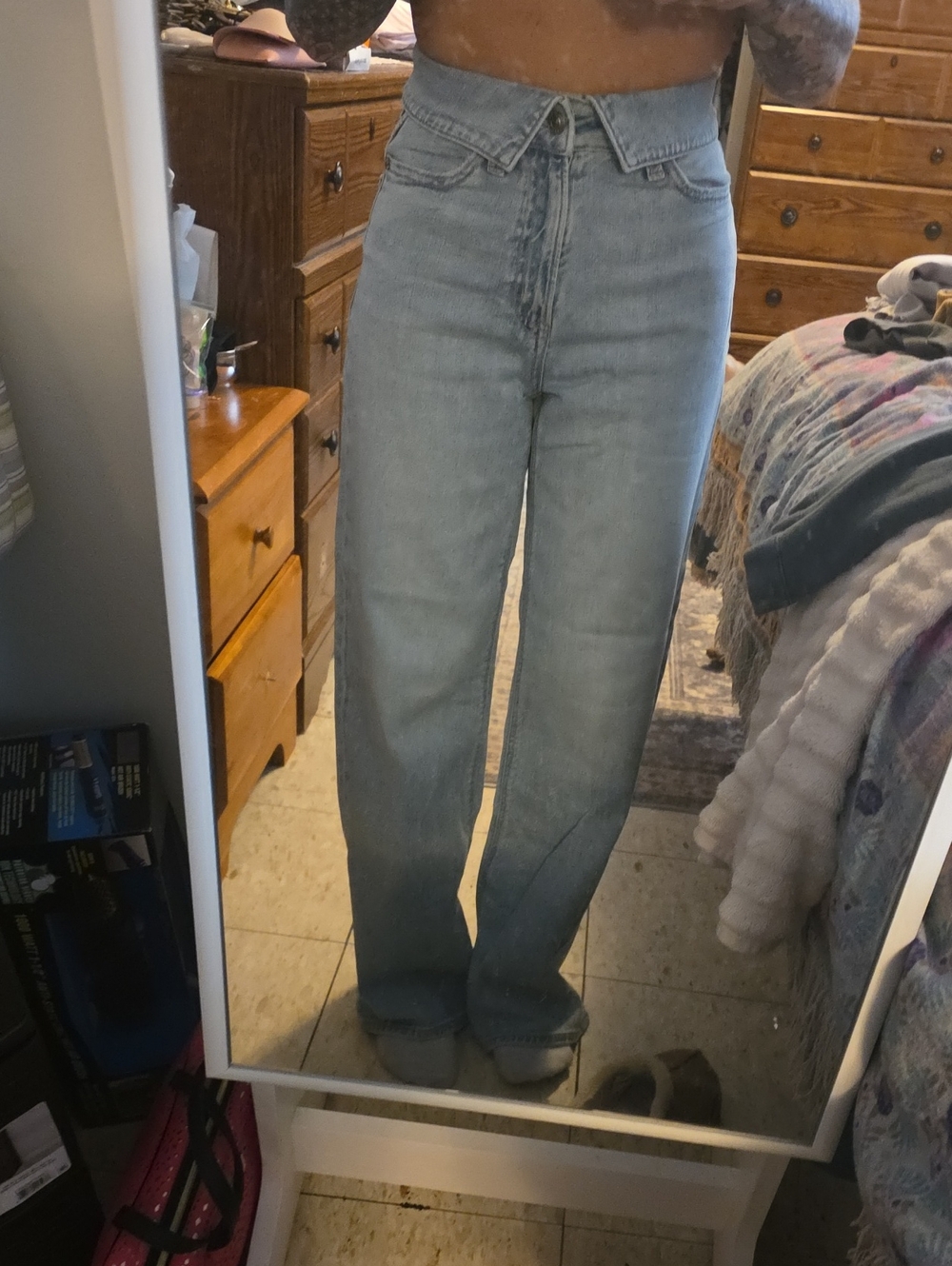 American Eagle Outfitters Light Blue Flare Jeans